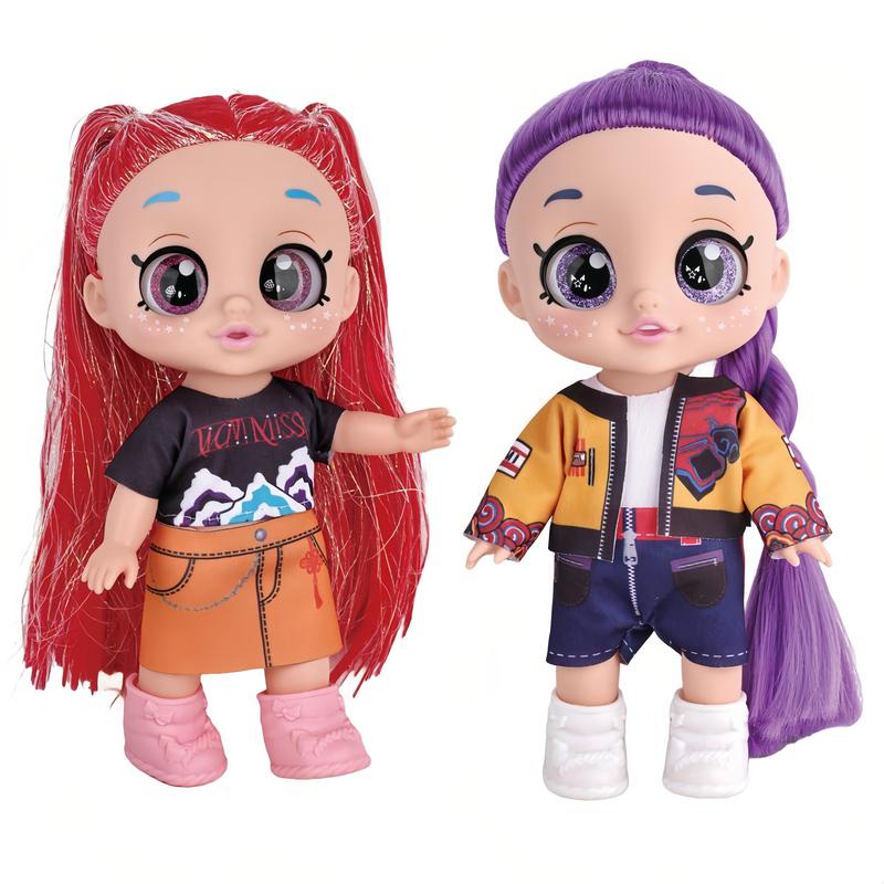 Musical Anime-Style Fashion Doll Set - two character dolls group view